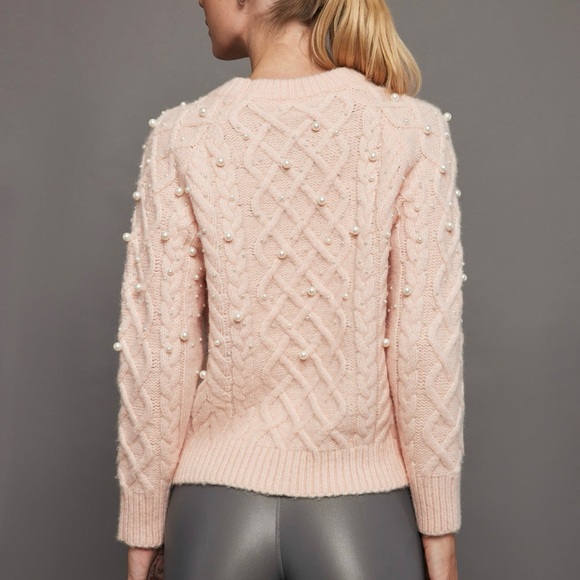 Carbon38 Pearl Embellished Sweater - Rose Cloud - Picture 2 of 13